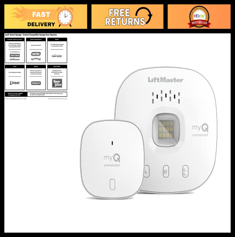 Smart Garage Control Hub & Sensor - WiFi & Bluetooth, Smartphone Compatible, Wir