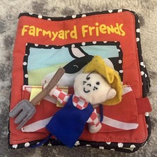 Manhattan Toy Co Farmyard Friends Cloth Puppet Book
