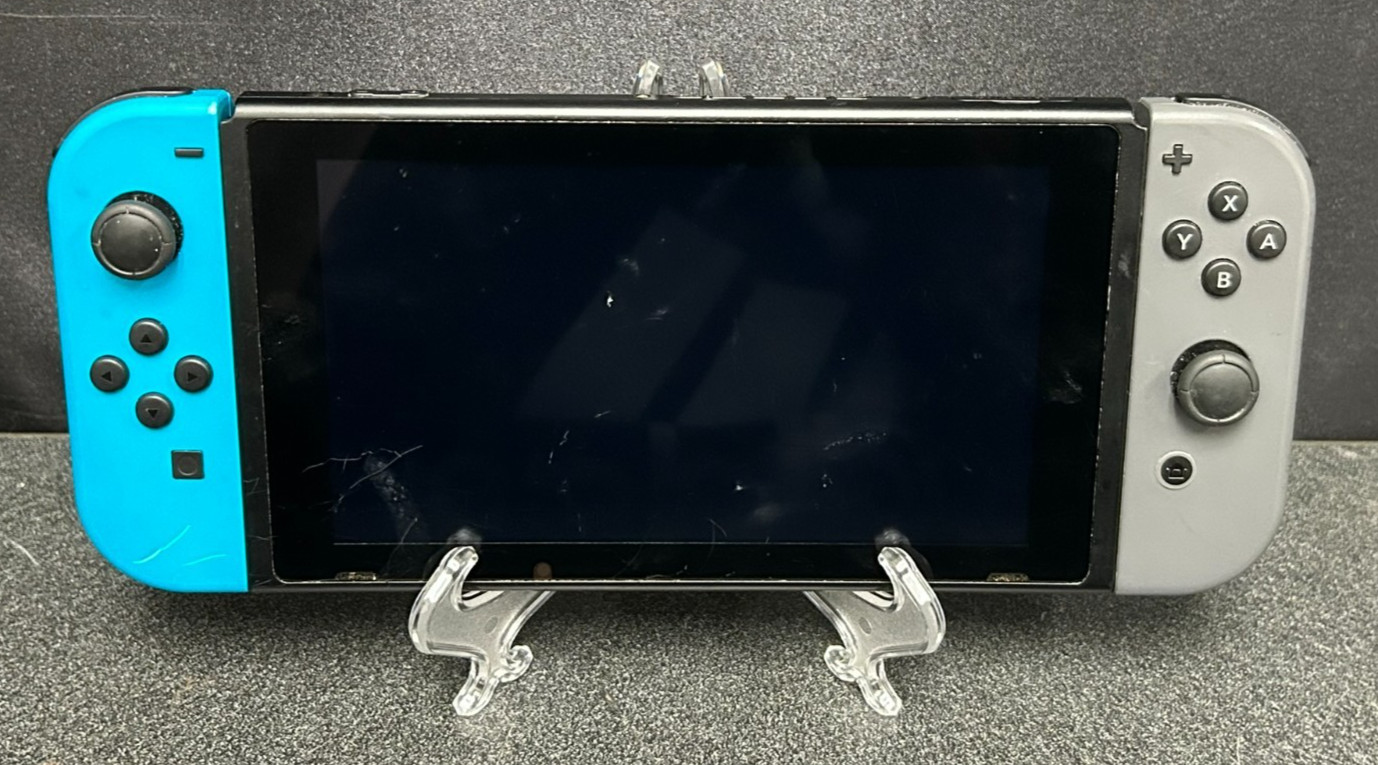 Nintendo Switch HAC-001 (-01) 32GB W/ Blue + Gray Joycons READ FREE SHIPPING