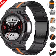 Stainless Steel Watch Band Strap For Huami Amazfit T-Rex 3 /T-Rex 2 /T-Rex /Pro