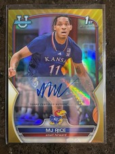 2022-23 Bowman University Chrome - MJ Rice - Prospect Autographs Gold Auto #/50