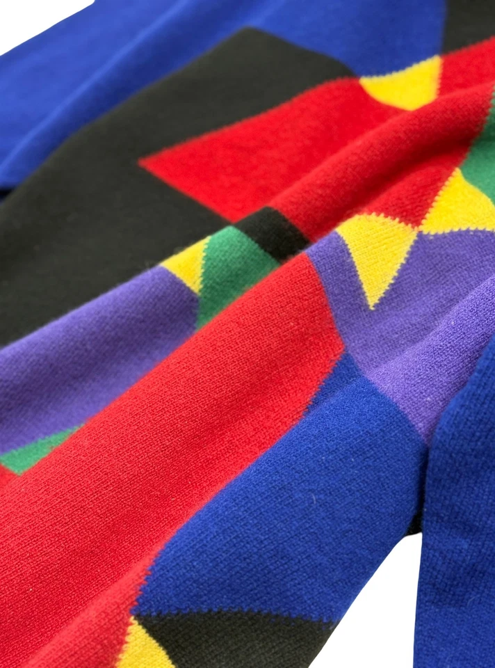 Pringle of Scotland Sweater Vintage Multicolour Geometric Size M - Image 3 of 4