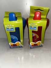 New Seseme Street Elmo Baby Toddler Sippy Cups Lot Of Two