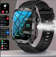 1.81" HD Smartwatch with Calls, Message Alerts, Pedometer  Flashlight