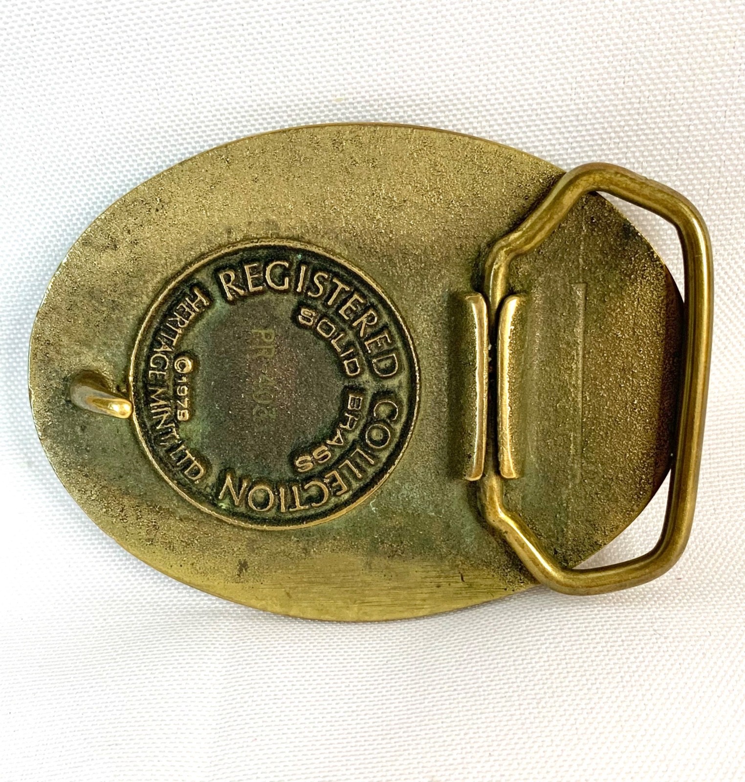 Pendleton Round Up 'Let Er Buck' Solid Brass Belt… - image 2