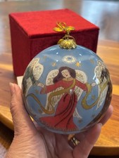 Li Bien Hand Painted Glass Angels Ball Christ...