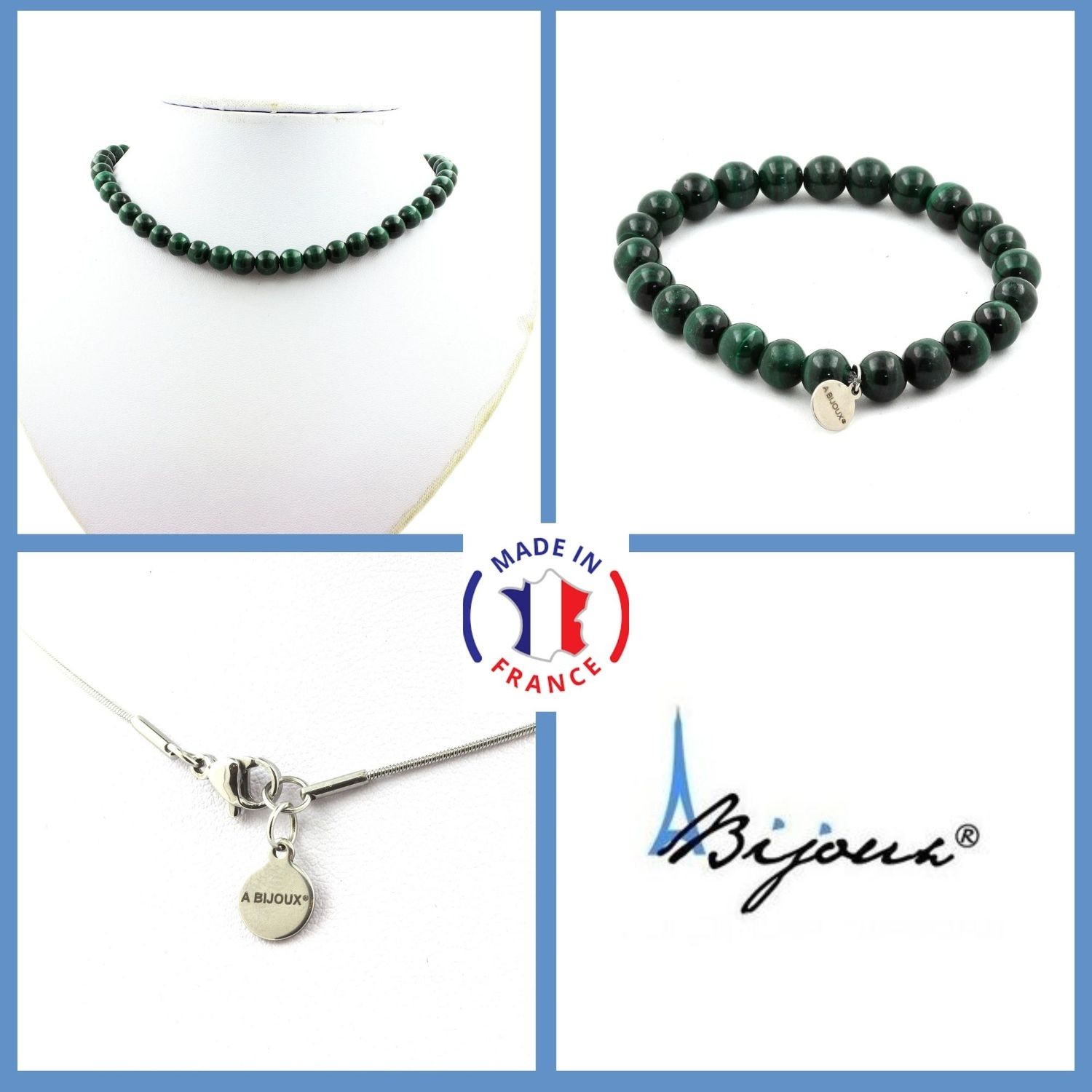 Bracelet et collier malachite : bijoux en perles naturelles pour sublimer votre quotidien