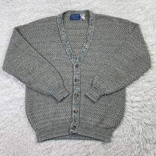 VTG Pendleton Sweater Mens Large Gray Confett...