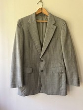 Paul Stuart Men's Wool Gray POW Plaid Sport Coat Jacket 36L Made in USA