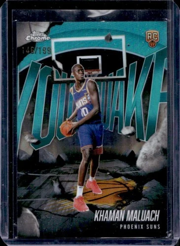 2025 Topps Chrome Khaman Maluach Refractors Aqua (RAW)
