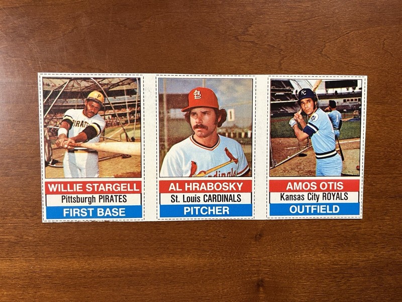 1976 Hostess Panel Willie Stargell HOF Pirates Al Hrabosky Amos Otis