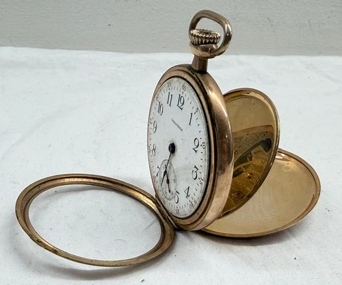 1913 Antique Waltham Pocket Watch No. 610 Wadsworth Referee Gold Filled Case 91g
