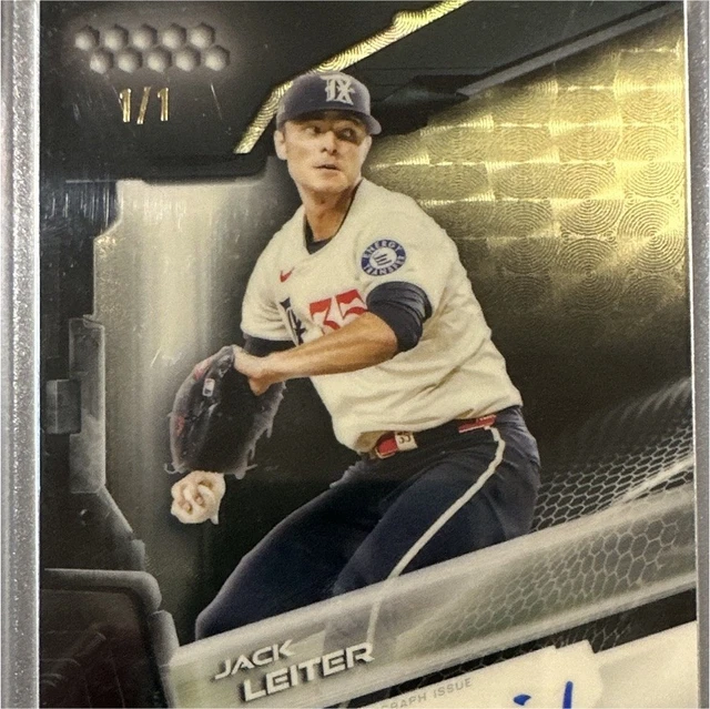 2026 Topps Chrome Black Jack Leiter #CBA-JLE 1/1 Superfractor Autograph Rangers