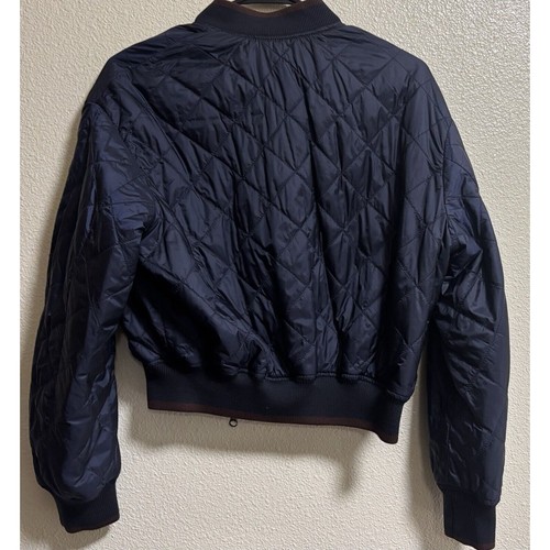 Vince Women’s Sz XS Bomber Jacket Reversible Full Zip Quilted Gorpecore Preppy - Picture 11 of 13