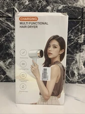 CHARGING MULTI FUNCTIONAL HAIR DRYER -Gray w/ Rose gold NEW OPEN BOX