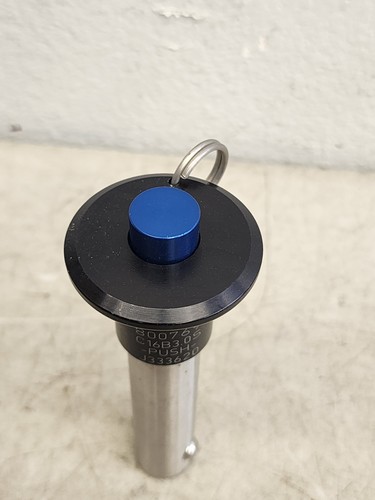 Jergens 800769 PushButton Quick-Release Pin Button Handle, 1" lol Pin Dia, 3" - Picture 3 of 10