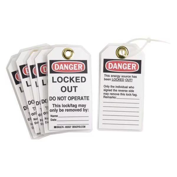 Brady Danger Tag Lockout Tagout Safety Tags Heavy Duty Polyester 25 ...