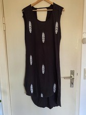 ALL SAINTS (?) - cooles Sommerkleid, Festival, Federn, ca. Gr M / 38