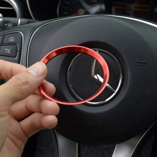Car Steering Wheel Aluminum Alloy Ring Trim Sticker For Mercedes Benz A C E Clas