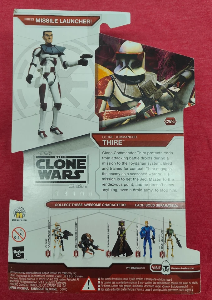 CLONE COMMANDER THIRE CW32 Clone Wars Star Wars 2009 Action Figure - Image 2 of 3