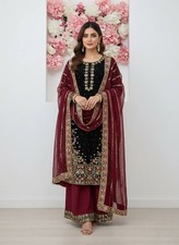 Attractive Designer Frendy Silk Kurta Palazzo With Dupatta For Reception