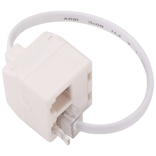 2pcs 6P4C RJ11 Dual Female to Male Telephone Cable Splitter Adapter T7O37543 - Afbeelding 3 van 8