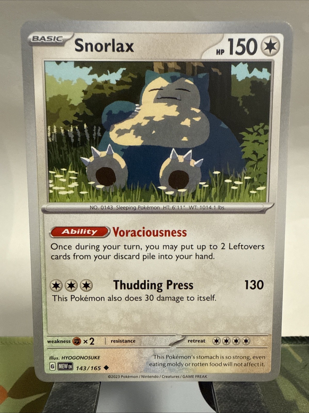 Snorlax 143/165 Pokemon 151 TCG English NM