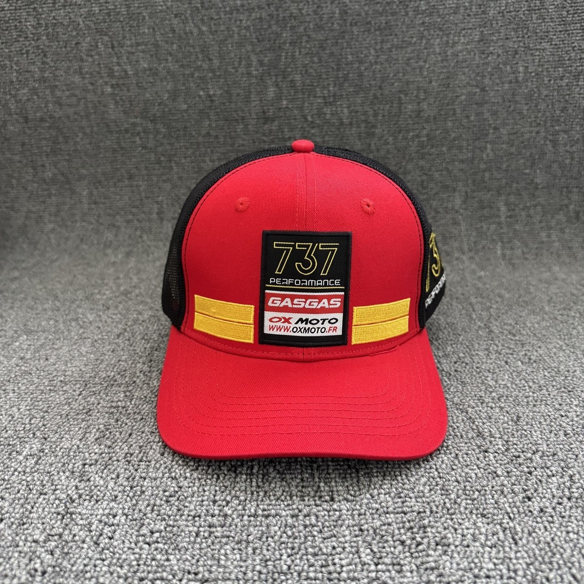 737 Performance GASGAS Trucker Strapback Red Black One Size Moto Hat