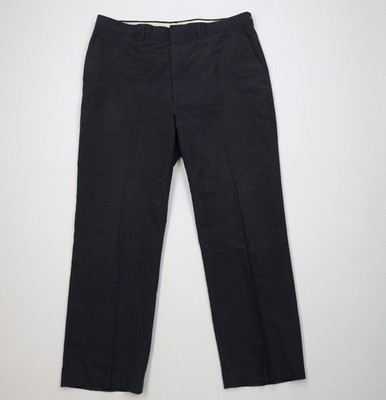 Vtg 70s Streetwear Mens 38x30 Wool Blend Knit Striped Wide Leg Chino Pants USA