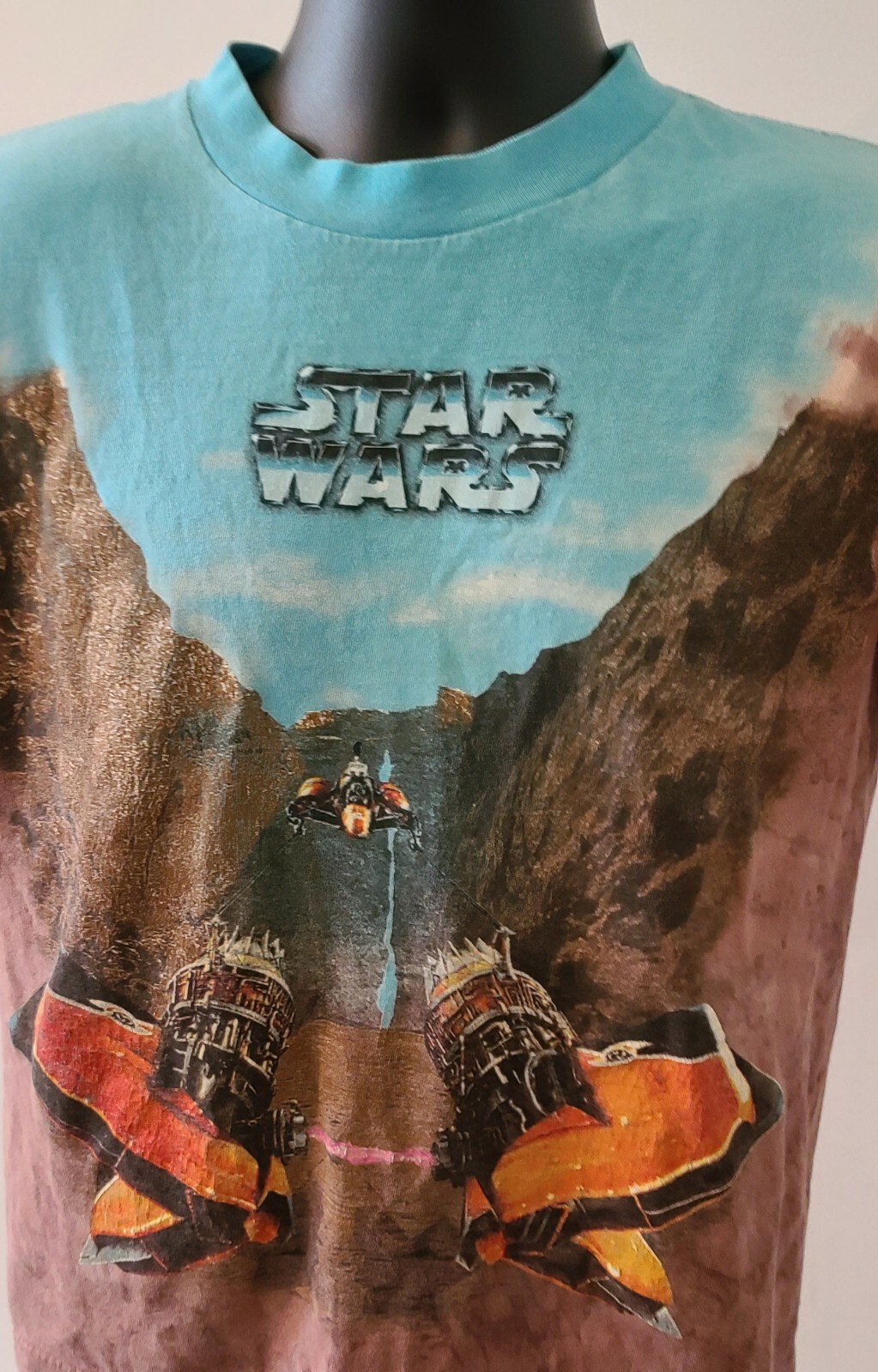 Vtg 90s Star Wars Tie Dye Movie Shirt ~ Youth sz … - image 6