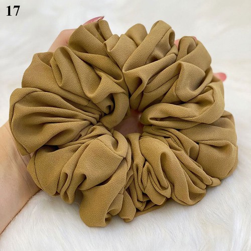 Women Chiffon Rubber Band Hijab Volumizing Scrunchies Ponytail Holder Hair Ties - Bild 26 von 27