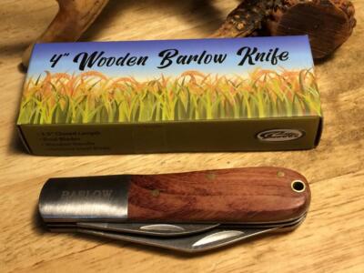 Rite Edge Brown Wood Barlow 3 3/8'' Pocket Knife CN210601