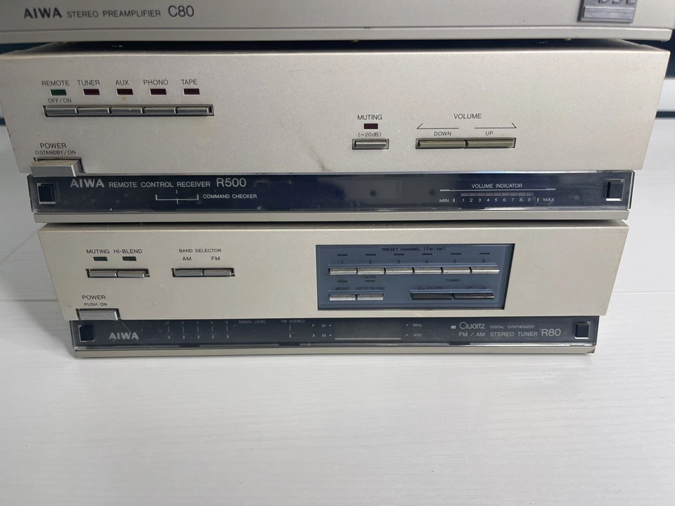 Aiwa Mini Component Stereo Amplifier MT80 C80 R500 R80 Combo Vintage Japan Audio - Image 3 of 4