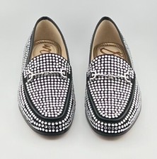 Sam Edelman Loraine Glitz Black Fabric with Rhinestone Studding Flats