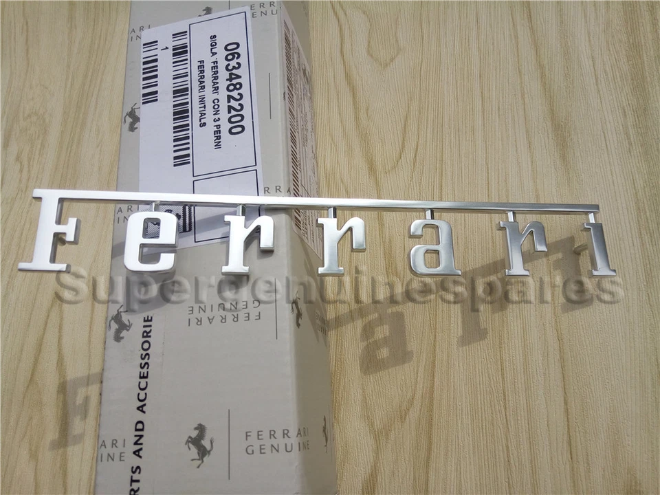 Original Ferrari 456 550 575 599 612 "Ferrari" Script Emblema 63482200 Nuevo Foto 2 de 4