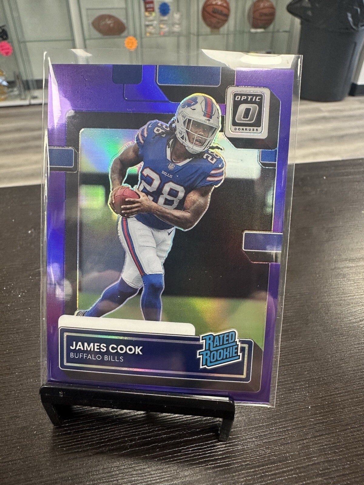 2022 Panini Donruss Football James Cook Rated Rookie Optic Preview Purple /50 JS