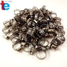 50piece Stainless Steel 34-1 Adjustable Drive Hose Clamps Fuel Line Worm Clips