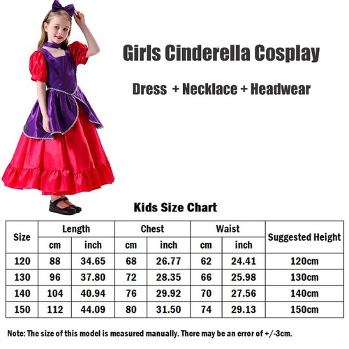 Adult Child Drizella Costume Princess Anastasia Girls Cosplay Halloween Costume - Picture 9 of 72