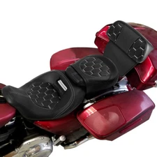 Black Driver Passenger Seat Rear Backrest Fit For Harley Road Glide King 14-23