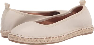 Amazon Essentials Women's Espadrille Ballet Flat Faux Leather DUSTY PINK BEIGE