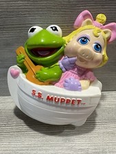 Vintage 1985 Kermit The Frog And Miss Piggy Musical Crib Toy See Description