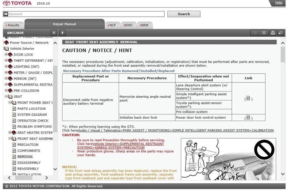 Toyota C-HR Hybrid (2016-2019) manuale officina per tutti i sistemi Win/Mac - Immagine 3 di 4