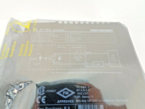 Emerson DeltaV KJ3001X1-BG1 8 Point Discrete Output Isolated. 12P0557X122 Rev A - Picture 3 of 3