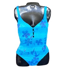 Vintage 90s Beach Cabana maillot swimsuit, size L