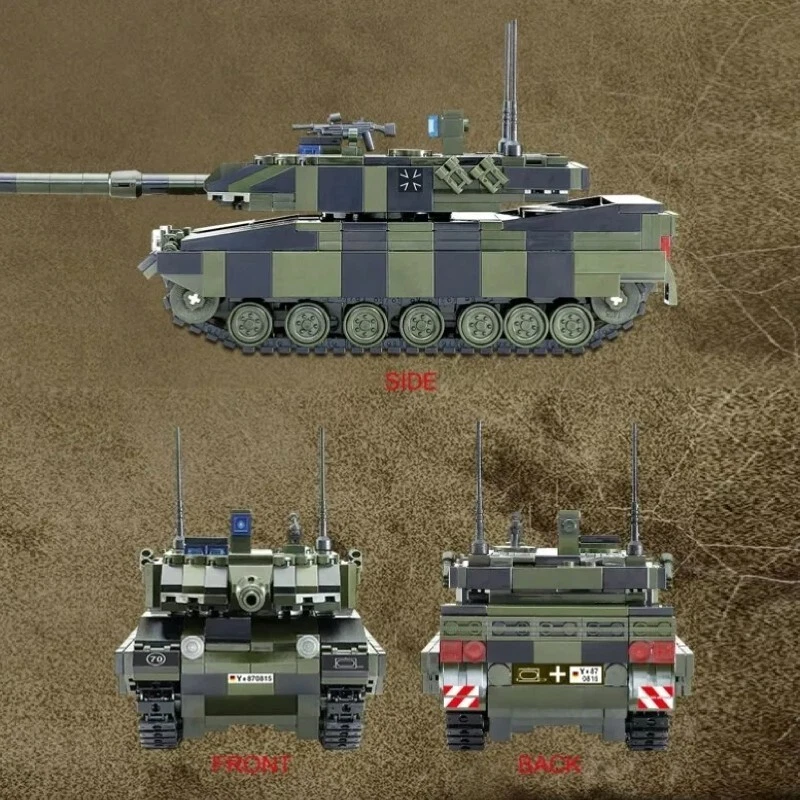 OXFORD Leopard 2A6 BM35242 German Main Battle Tank  Military Brick Block Figures - Image 3 of 4