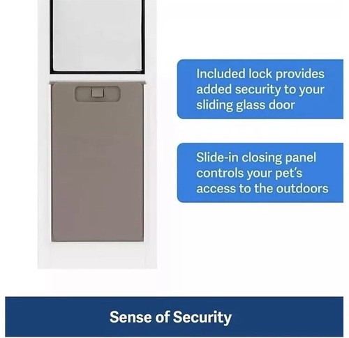Petsafe Dog Door For Sliding Glass Door Medium size 91”-96” White Alum. 40lbs - Picture 5 of 8