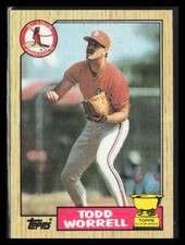 1987 Topps Todd Worrell #465 All-Star Rookie Gold Cup