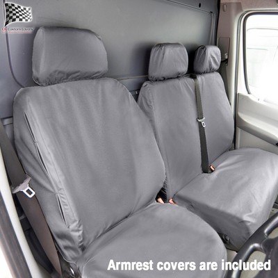 Tailored Waterproof Seat Covers For Mercedes Sprinter Van (2025 On) – Front Seats, Black, 600D Fabric, RHD Only