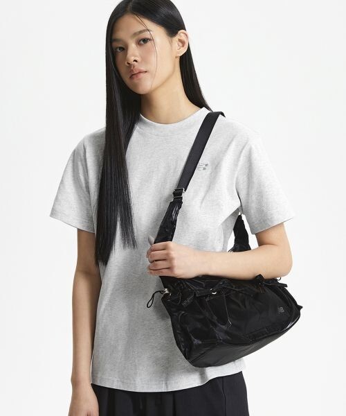 New Balance] Glossy Ribbon Hobo Bag D:Black | eBay