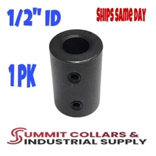 RC-050, 1/2" ID RIGID COUPLING SHAFT SET SCREW BLACK OXIDE FINISH (1 PC)